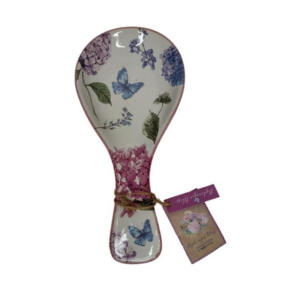 NWT Hydrangea Bliss Collection by Home Essentials Spoon Rest - Picture 1 of 9